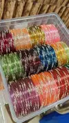 Stylish Jelly Stone Bangles Set Combo Box At Wholesale Price